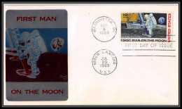 0881 Espace (space Raumfahrt) Lettre Cover USA 9/9/1969 First Man On The Moon Washington Plaque Metalique On The Moon - USA