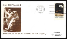 0859 Espace Space Lettre Cover Briefe USA 20/7/1969 Apollo 11 Day One Year One Man Walk Upon The Surface Of The Moon - United States