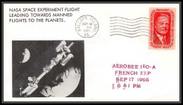 0532 Espace (space Raumfahrt) Lettre (cover Briefe) USA 18/9/1965 Wallops Islands Aerobee 150-a French Exp - Stati Uniti