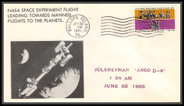 0512 Espace (space Raumfahrt) Lettre (cover Briefe) USA 30/6/1965 Wallops Islands Journeyman Argo D-8 - United States