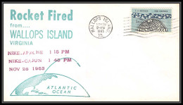 0423 Espace (space Raumfahrt) Lettre (cover Briefe) USA 26/11/1963 Wallops Islands Nike Apache Cajun - Stati Uniti