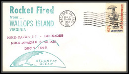 0428 Espace (space Raumfahrt) Lettre (cover Briefe) USA 7/12/1963 Wallops Islands Nika Cajun Apache  - Stati Uniti