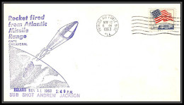 0421 Espace (space Raumfahrt) Lettre (cover Briefe) USA 12/11/1963 ATLANTIC MISSILE Range CAPE CANAVERAL  - Stati Uniti
