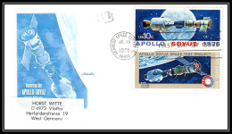 0223/ Espace (space Raumfahrt) Lettre (cover Briefe) USA Apollo Soyuz (soyouz Sojus) Project 15/7/1975 - Etats-Unis