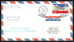 0128/ Espace (space Raumfahrt) Lettre (cover Briefe) USA 15/7/1975 Apollo Soyuz (soyouz Sojus) Project Jolly Green Giant - USA