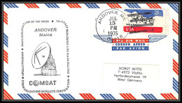 0130/ Espace (space Raumfahrt) Lettre (cover Briefe) USA 15/7/1975 Apollo Soyuz (soyouz Sojus) Pr ANDOVER COMSAT - Estados Unidos