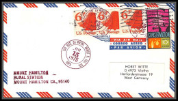 0103/ Espace (space Raumfahrt) Lettre (cover Briefe) USA 15/7/1975 MOUNT HAMILTON San José - Verenigde Staten