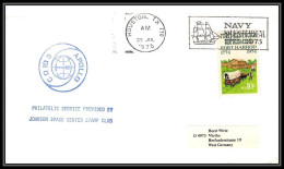 0074/ Espace (space Raumfahrt) Lettre (cover Briefe) USA 25/7/1975 Apollo Soyuz (soyouz Sojus) Johnson Center Bleu NAVY - Etats-Unis