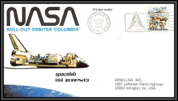 2300 Espace (space Raumfahrt) Lettre Cover USA Roll Out Orbiter 29/12/1980 STS Columbia (OV 102) CONSTRUCTION & TESTS - Etats-Unis