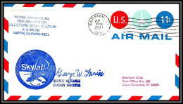 2241 Espace (space Raumfahrt) Entier Postal (Stamped Stationery) USA Signé Signed Autograph Skylab 3 Sl-3 7/8/1973 - Verenigde Staten