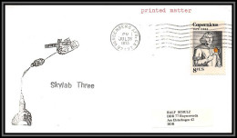 2237 Espace Space Lettre (cover Briefe) USA Skylab 3 Sl-3 Launch 28/7/1973 Vandenberg Copernicus Copernic Copernico - Estados Unidos