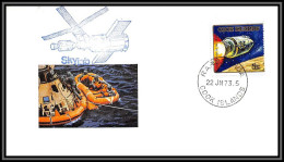 2228 Espace (space Raumfahrt) Lettre (cover Briefe) Cook Islands Skylab 2 (Expédition 1) 22/6/1973 - Oceanië