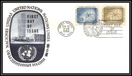 2114 Espace (space Raumfahrt) Lettre (cover Briefe) Nations Unies (united Nations) Onu Uno 10/2/1958 Fdc - Europe