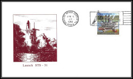 1835 Espace (space Raumfahrt) Lettre (cover Briefe) USA Start STS 31 Discovery Shuttle (navette) - 24/4/1990 - USA