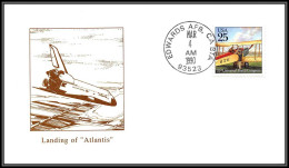 1833 Espace (space Raumfahrt) Lettre (cover Briefe) USA Landing STS 36 Atlantis Navette Shuttle - 4/3/1990 - United States