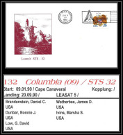 1828 Espace (space Raumfahrt) Lettre (cover Briefe) USA Start STS 32 Columbia Navette Shuttle - 9/1/1990 - USA