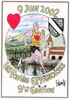 CLB - ATHLETISME - CPM - ILLUSTRATEUR SCHANGI - LES FOULEES EPFIGEOISES - 9 JUIN 2002 - DEDICACE DE L'AUTEUR - EPFIG - Atletica