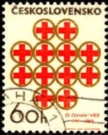 Tchekoslovaquie Poste Obl Yv:1698/1699 150.Anniversaire De La Croix-Rouge (Beau Cachet Rond) - Usati