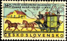 Tchekoslovaquie Poste Obl Yv:1654 Mi:1806 Horse-drawn Railroad C. Budejovice To Li (TB Cachet Rond) - Used Stamps