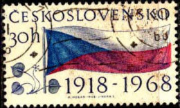 Tchekoslovaquie Poste Obl Yv:1667/1668 50.Anniversaire De La Tchekoclovakie (Beau Cachet Rond) - Used Stamps