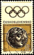Tchekoslovaquie Poste Obl Yv:1507 Mi:1642 70.Anniversaire Du Comité Olympique (TB Cachet Rond) - Gebraucht