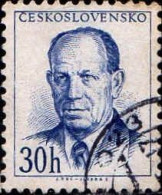 Tchekoslovaquie Poste Obl Yv: 720/721 Président Antonin Zapotocky (TB Cachet Rond) - Usati