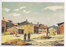 Kunst-AK Ittersdorf Im Vorgelände Des Westwalls, Nach Aquarell Von Karl Graf Um 1940 - Kreis Saarlouis