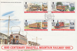 Insel Man Mi.Nr. 617-620, 100 Jahre Snaefell Mountain Railway (4 Werte) - Isola Di Man