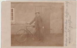 Foto-AK Junger Mann Mit Fahrrad 1913 - Radsport