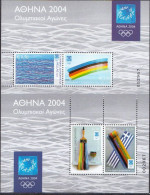 Greece 2 MNH SSs - Verano 2004: Atenas