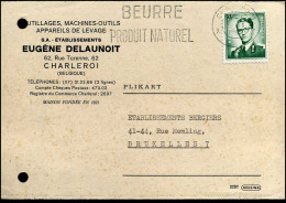 Post Card From Charleroi To Bruxelles - "Eugène Delaunoit, Outillages, Machines-outils, Appareils De Levage" - Covers & Documents