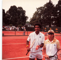 Tennis * Yannick NOAH & Catherine TANVIER Joueur & Joueuse Français * Photo Ancienne Format 10x10cm - Tenis