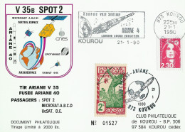 Espace 1990 01 21 - CSG - Ariane V35 - Sigle - Europe