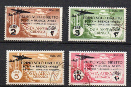 1934 Cirenaica  Roma Buenos-Ayres Posta Aerea A 20 - 23 Completa Timbrato Used - Cirenaica