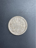 1917 Netherlands 10 Cents, Silver 0.64, VF Very Fine - 10 Cent