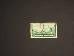 ALBANIA - P.A. 1940 PECORE 5 Q.- TIMBRATO/USED - Ocu. Griega: Albania