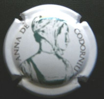 (dc-001) Capsule  Cava  Anna De Codorniu    Wit/donkergroen   Blanc/vert Foncé - Placas De Cava