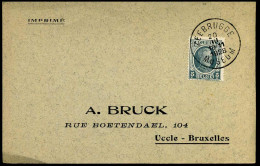 193 Op Postkaart Naar Uccle - Stempel : Zeebrugge Museum - 1922-1927 Houyoux