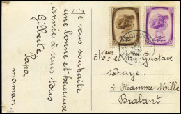 488 + 489 Op Postkaart - Bonne Année - Briefe U. Dokumente