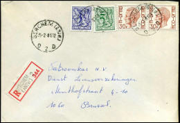 Aangetekende Cover Naar Brussel : N° 1904 + 1960 + 2 X 1649 -- Berchem (Antw) 2 - 1970-1980 Elström