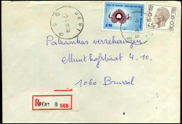 Aangetekende Cover Naar Brussel : N° 1985 + 1992 -- Gent 9 - 1970-1980 Elström