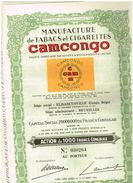 Titre De 1954 - Manufacture De Tabac Et Cigarettes - CAMCONGO - N° 030257 - Afrique