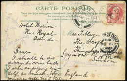 Carte Postale Van Oostende Kursaal Naar Kingston-upon-Thames, England - 1905 Barbas Largas