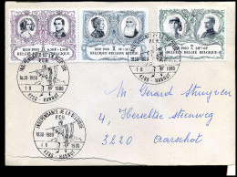 Cover - Stempel : Indépendance De La Belgique P.C.H., Hannut - Commemorative Documents