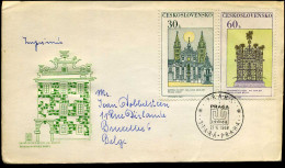 Cover From Prague To Brussels, Belgium - Briefe U. Dokumente