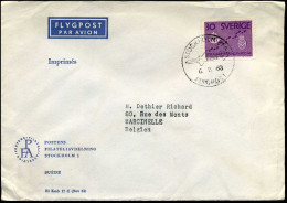 Cover From Stockholm To Marcinelle, Belgium - Lettres & Documents