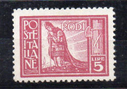 Egeo 1929 Pittorica N. 10  Dent. 11 Nuovo MLH* Sassone 180 Euro - Egée