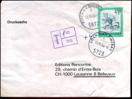 Cover To Lausanne - Taxe - Impuestos