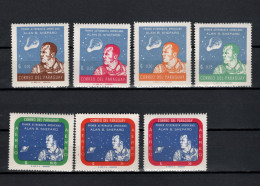 Paraguay 1961 Space, Alan B. Shepard Set Of 7 MNH - Sud America