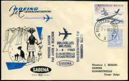 First Flight - SABENA - Brussel-Elisabethstad - Lettres & Documents